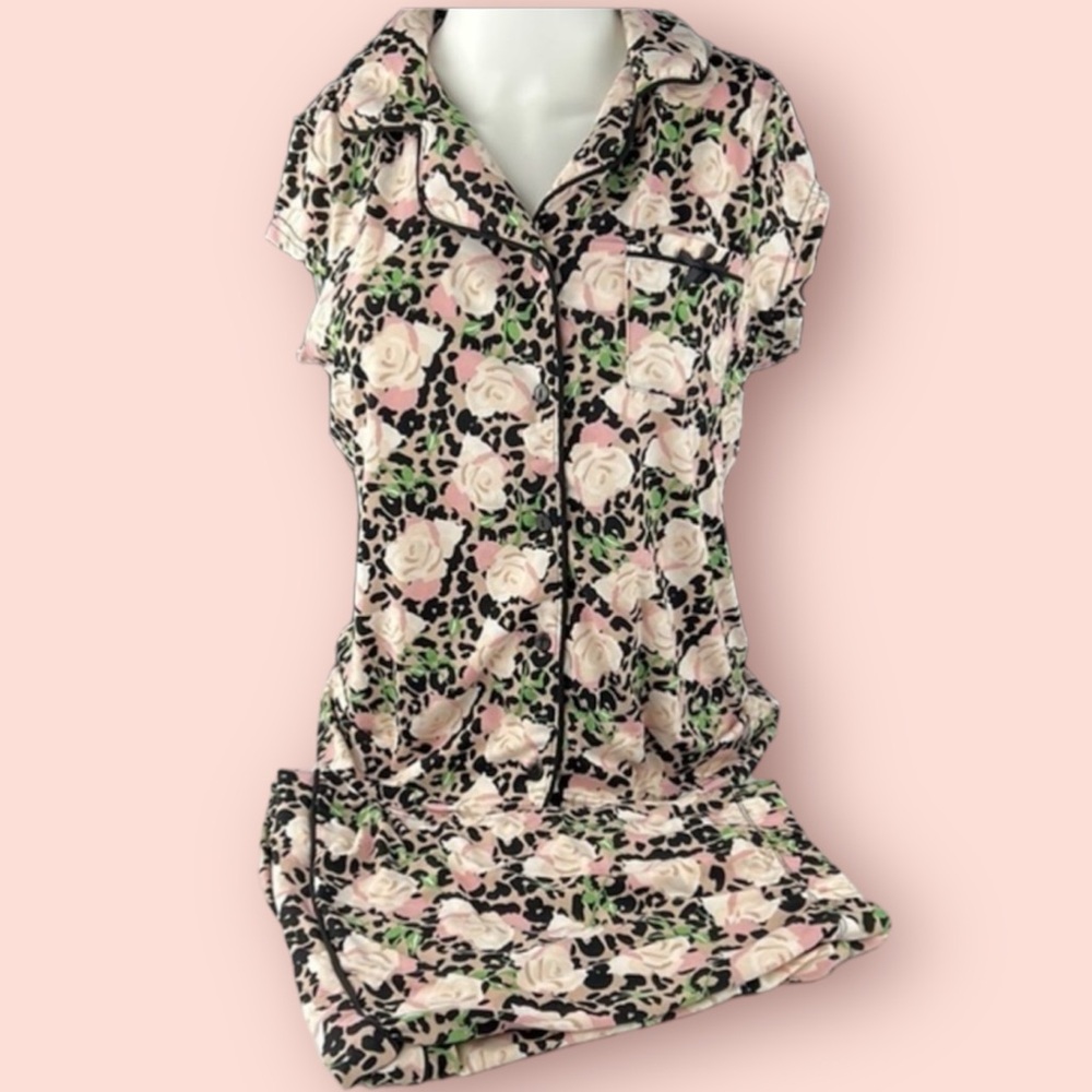 Cynthia Rowley ‘Roses & Leopard’ PJ set. SZ:Small NWT. Firm! No offers! Last one